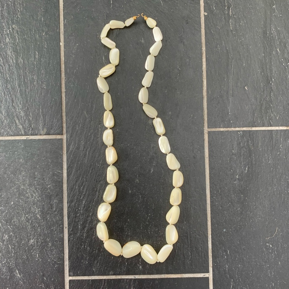 Polished shell necklace
